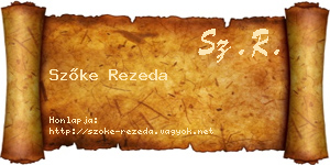 Szőke Rezeda névjegykártya
